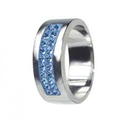 Prsten RSSW01 light sapphire s krystaly Swarovski Elements