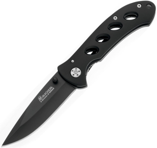 Böker Magnum Shadow Aluminum Handle Black Blade Plain 01MB428