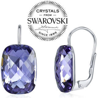 Silvego stříbrné náušnice se Swarovski® Crystals tanzanite
