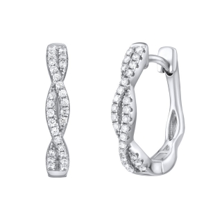 Stříbrné náušnice kruhy se zirkony