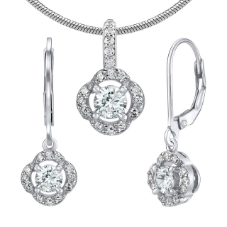 Set stříbrných šperků EIRA náušnice a přívěsek JJJS2200w