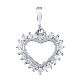 Stříbrný přívěsek srdce Patricia s Brilliance Zirconia PRG0210PS