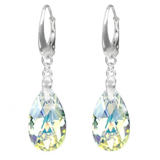 Náušnice stříbrné Kapka Swarovski Elements LSW076E
