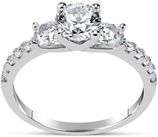 Silvego Zásnubní prsten CLAIRE ze stříbra se Swarovski Zirconia - SHZR301