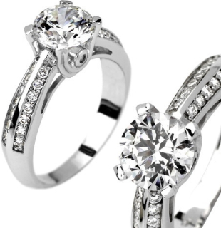 Stříbrný prsten PROELIO se Swarovski Zirconia - EWER02400