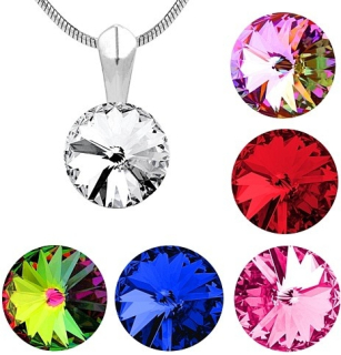 Stříbrný přívěsek SILVEGO se Swarovski elements 10 mm - vsw041p