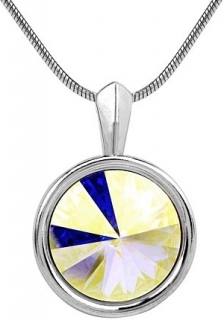 SILVEGO stříbrný přívěsek s AB krystalem Swarovski rivoli 12mm - VSW032P