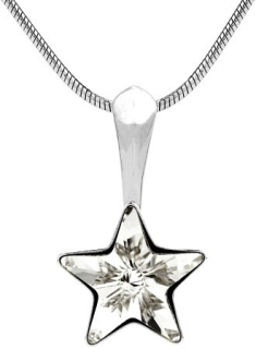 SILVEGO stříbrný přívěsek hvězdička s krystalem Swarovski - VSW008P