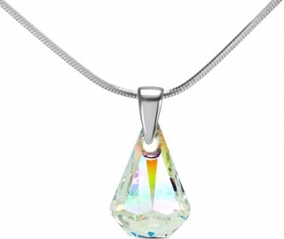 Stříbrný přívěsek XIRIUS Raindrop 14mm Crystal AB se Swarovski Elements - LSW177
