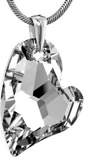 Stříbrný přívěsek Argent Heart 27mm se Swarovski Elements - LSW170P