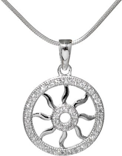 Přívěsek ze stříbra s micro zirconia - JJJP0138