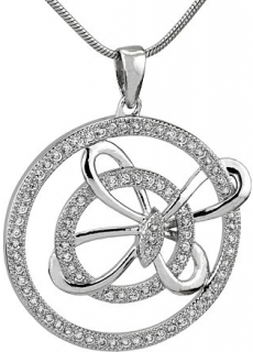 Stříbrný přívěsek MARIPOSA s micro zirconia - JJJP0169