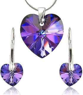 Swarovski Elements Srdce Heliotrope LSW007S