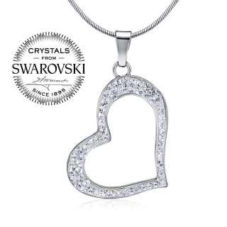 stříbrný přívěsek srdce se Swarovski® Crystals SILVEGOB16086