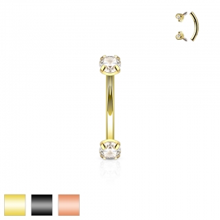 Piercing do obočí z chirurgické oceli CSB4T