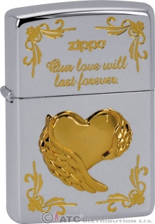 Benzínový zapalovač ZIPPO WING HEART TYPE 28194