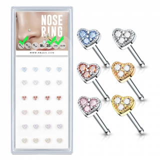 Piercing nosovka chirurgická ocel s kamínkem PK-NOB