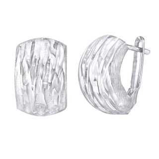 Stříbrné náušnice s třpytivým výbrusem