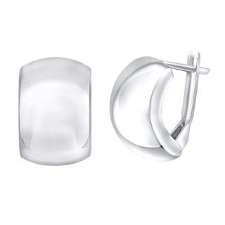 Stříbrné náušnice s leštěným povrchem