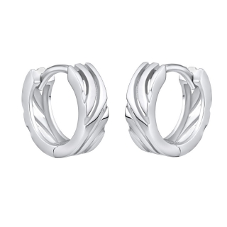 Stříbrné náušnice kruhy ALLEGRA
