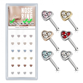 Piercing nosovka chirurgická ocel s kamínkem PK-NOB-26