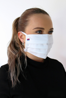 Designová skládaná rouška s českou trikolorou