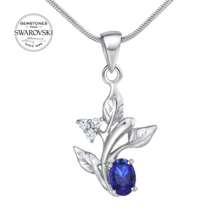Stříbrný přívěsek SILVEGO NATURE s pravým přírodním topazem Swarovski Gemstone