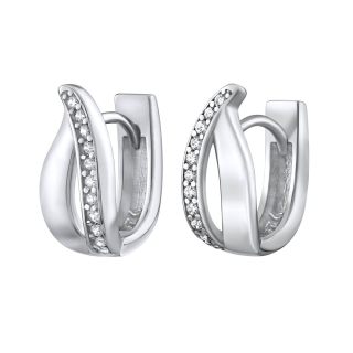 Luxusní stříbrné náušnice se zirkony