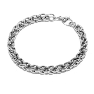 Pánský Výrazný pletený náramek z chirurgické oceli 8mm x 22cm
