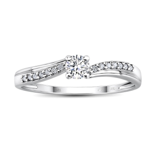 Zlatý zásnubní prsten CASABLANCA s diamanty FNJG0116