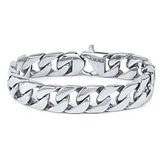 Ocelový náramek MASIV CURB Pancr 16mm x 21,5cm