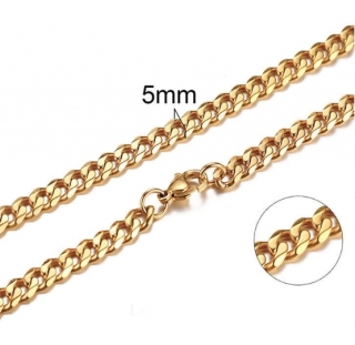Řetízek z chirurgické oceli NC-529-Gold 5mm