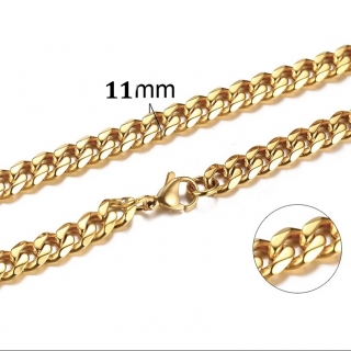 Řetízek z chirurgické oceli NC-529-Gold 11mm