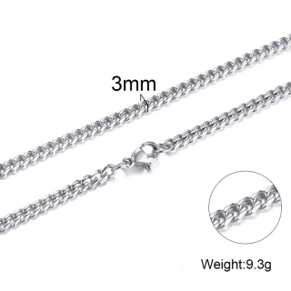 Řetízek z chirurgické oceli Cuban 3mm