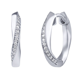 Stříbrné náušnice kruhy Kessy s Brilliance Zirconia FW15785E 