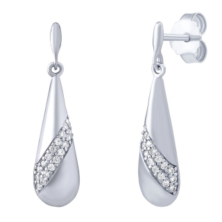 Stříbrné náušnice Quilla s Brilliance Zirconia  FW15230E