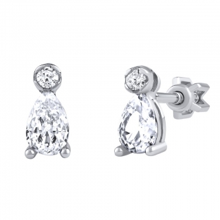 Stříbrné náušnice kapka Issa s Brilliance Zirconia PRGPDE0001ES