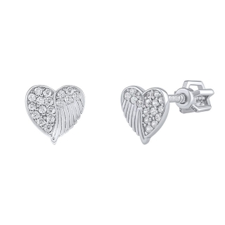 Stříbrné náušnice srdce Carline s Brilliance Zirconia PRGPZE0458ES 