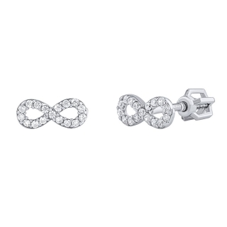 Stříbrné náušnice Infinity Axa s Brilliance Zirconia PRGPZE0196ES