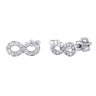 Stříbrné náušnice Infinity Asis s Brilliance Zirconia PRGSGE2250ES 