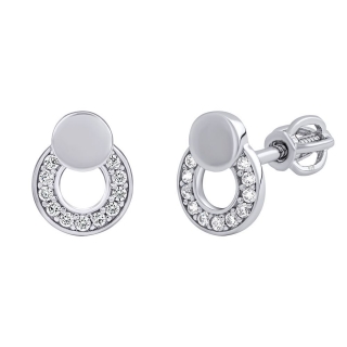 Stříbrné náušnice Eudóra s čirými Brilliance Zirconia PRGPZE0152ES