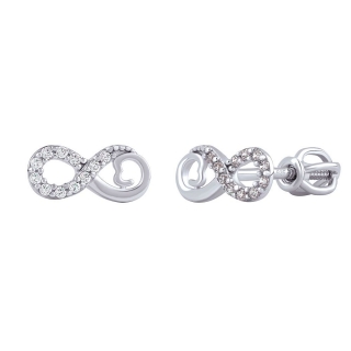 Stříbrné náušnice Infinity Arni s Brilliance Zirconia PRGMH29ES