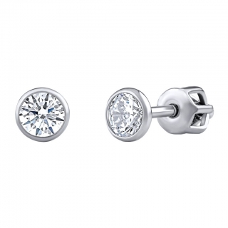 Stříbrné náušnice pecky Jenis s Brilliance Zirconia 4 mm SILVEGOB70604SBDW 
