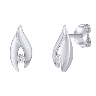Stříbrné náušnice Claire s čirým Brilliance Zirconia FWE15198W