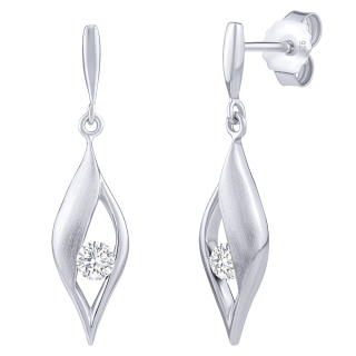 Stříbrné náušnice Nadine s čirým Brilliance Zirconia FWE15332W 