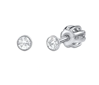 Stříbrné náušnice pecky se Swarovski Zirconia 2,5 mm  SILVEGO706025W