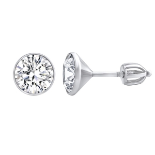 Stříbrné náušnice pecky se Swarovski Zirconia 8 mm  SILVEGO70608W
