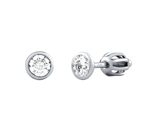 Stříbrné náušnice pecky se Swarovski Zirconia 4 mm  SILVEGO70604w