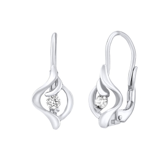 Stříbrné náušnice se Swarovski Zirconia  SILVEGO35008W
