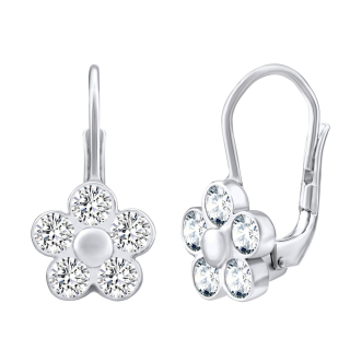 Stříbrné náušnice POMNĚNKY s čirými Swarovski®  SILVEGO70611W